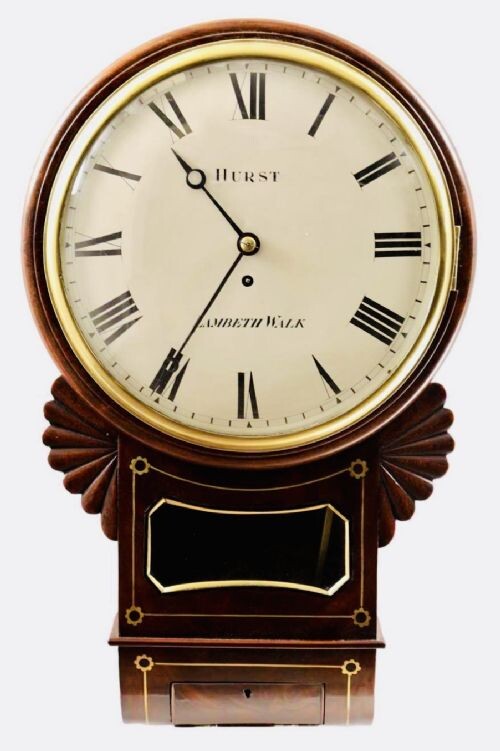 Fine London Regency Drop dial Fusee Wall Clock 1