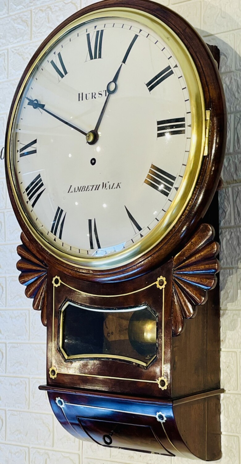 Fine London Regency Drop dial Fusee Wall Clock 6 Fine London Regency Drop dial Fusee Wall Clock 6