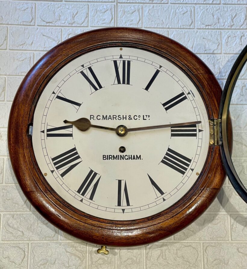 Fusee Dial Oak Wall Clock Victorian Lovely 6 Fusee Dial Oak Wall Clock Victorian Lovely 6