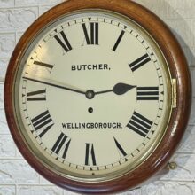 Fusee Dial Wall Clock Chain driven Oak Great Condition 2 Fusee Dial Wall Clock Chain driven Oak Great Condition 2