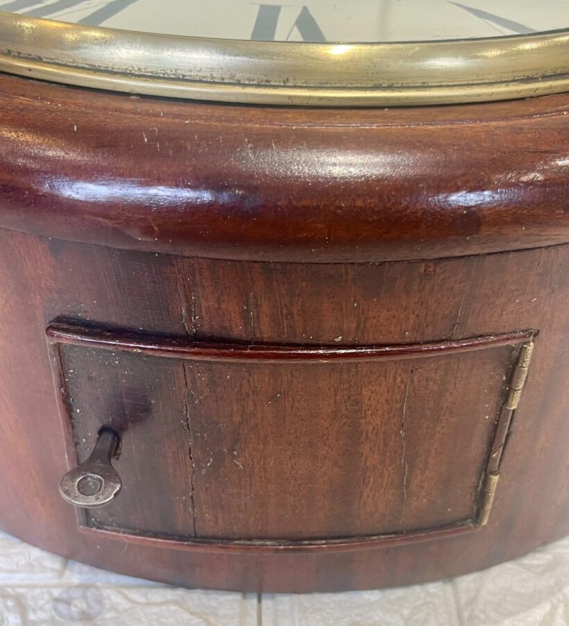 Fusee Dial Wall Clock Chain driven Oak Great Condition 7 Fusee Dial Wall Clock Chain driven Oak Great Condition 7