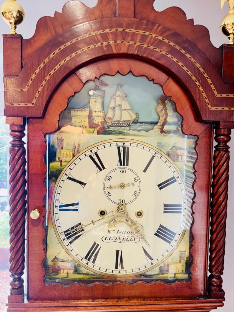 Rocking Ship Welsh Longcase Automaton Clock Fantastic Condition 11