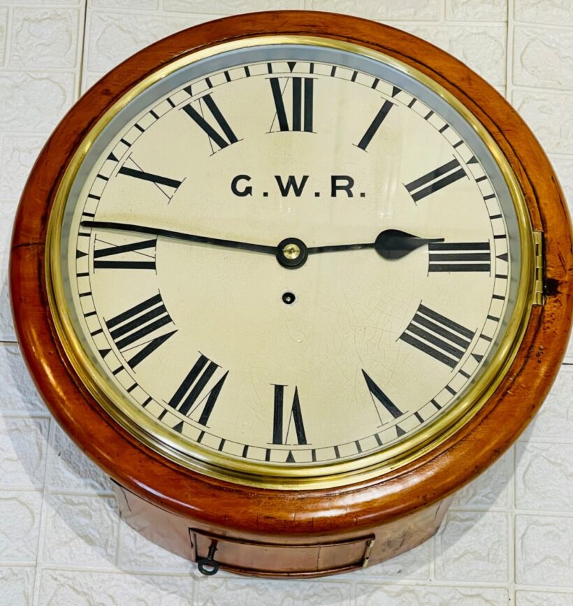 Gwr Fusee Dial Railway Wall Clock 3