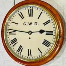 Gwr Fusee Dial Railway Wall Clock 4