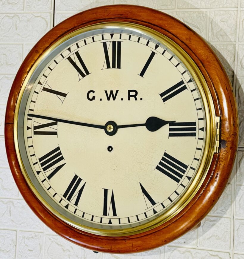 Gwr Fusee Dial Railway Wall Clock 4