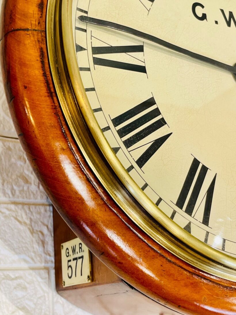 Gwr Fusee Dial Railway Wall Clock 6