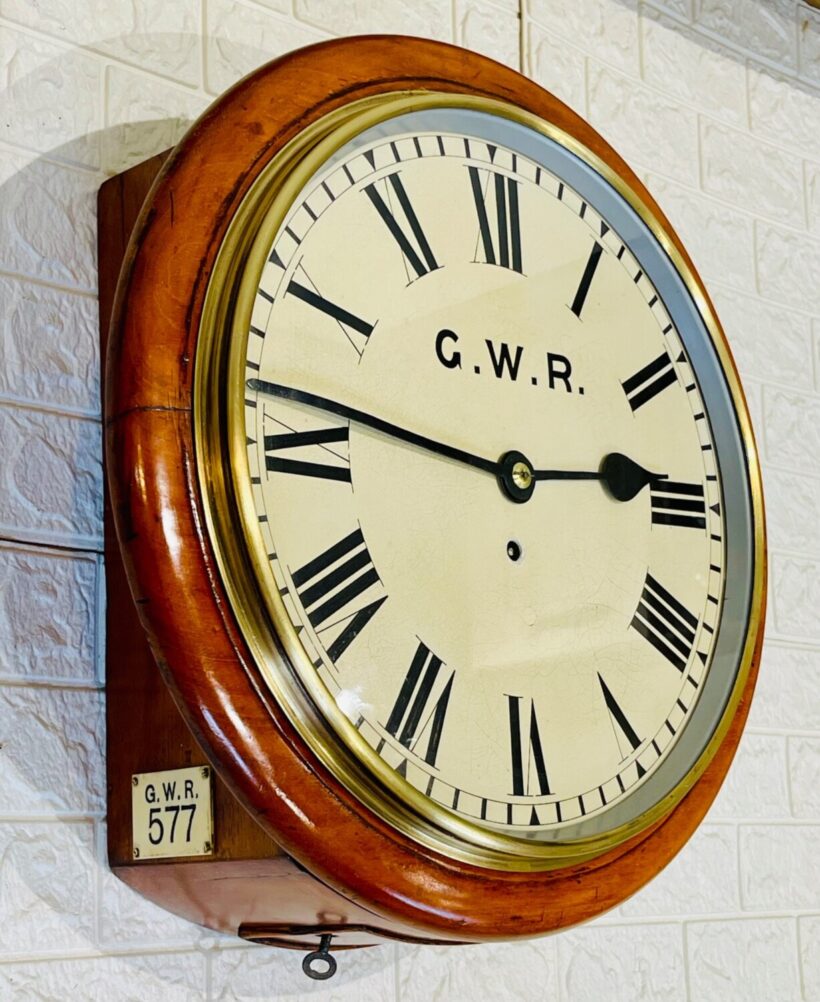 Gwr Fusee Dial Railway Wall Clock 7