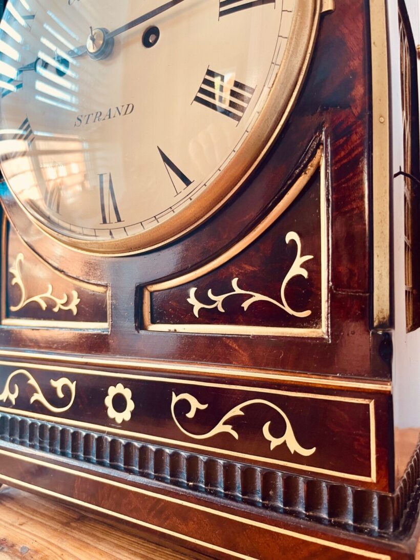 Regency Mahogany Fusee Striking Bracket Clock 5