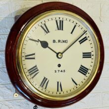 10 Inch N.e.r Fusee Dial Railway Clock History 1