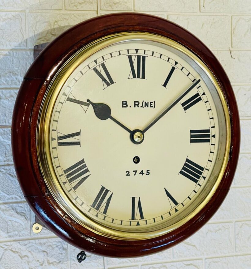 10 Inch N.e.r Fusee Dial Railway Clock History 1