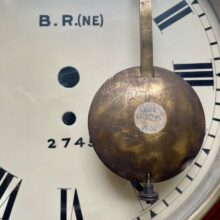 10 Inch N.e.r Fusee Dial Railway Clock History 10
