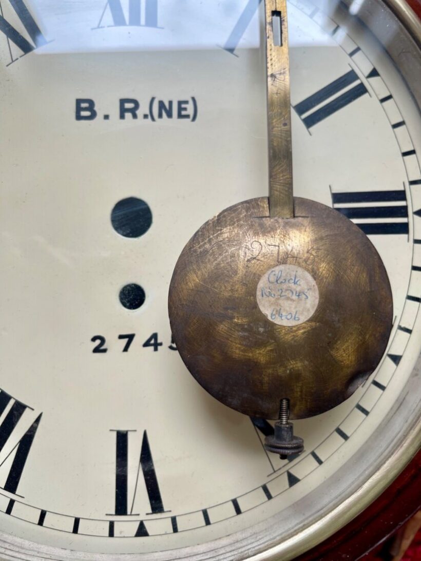 10 Inch N.e.r Fusee Dial Railway Clock History 10