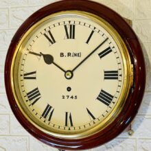 10 Inch N.e.r Fusee Dial Railway Clock History 2