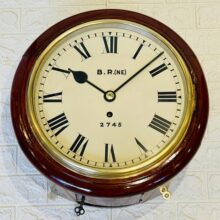 10 Inch N.e.r Fusee Dial Railway Clock History 3