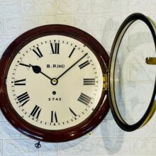 10 Inch N.e.r Fusee Dial Railway Clock History 5
