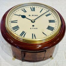 10 Inch N.e.r Fusee Dial Railway Clock History 6