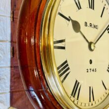 10 Inch N.e.r Fusee Dial Railway Clock History 8