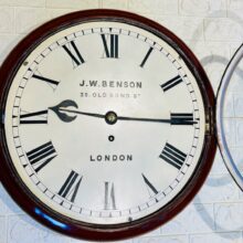 Immaculate J W Benson Fusee Dial Wall Clock 11