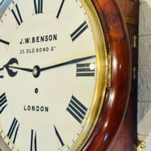 Immaculate J W Benson Fusee Dial Wall Clock 3