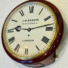 Immaculate J W Benson Fusee Dial Wall Clock 4