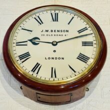 Immaculate J W Benson Fusee Dial Wall Clock 8