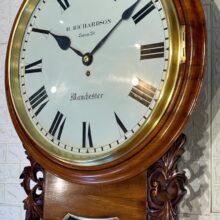 Large Oak Fusee Drop Dial Clock Magnificent 2