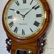 Large Oak Fusee Drop Dial Clock Magnificent 3
