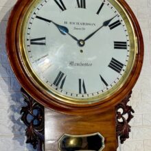 Large Oak Fusee Drop Dial Clock Magnificent 4