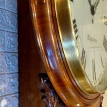 Large Oak Fusee Drop Dial Clock Magnificent 8