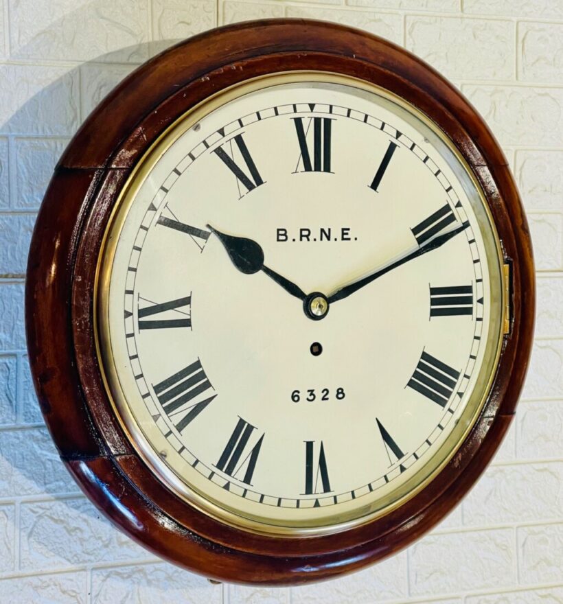 North Eastern Railway Dial Clock Newcastle Victorian 9